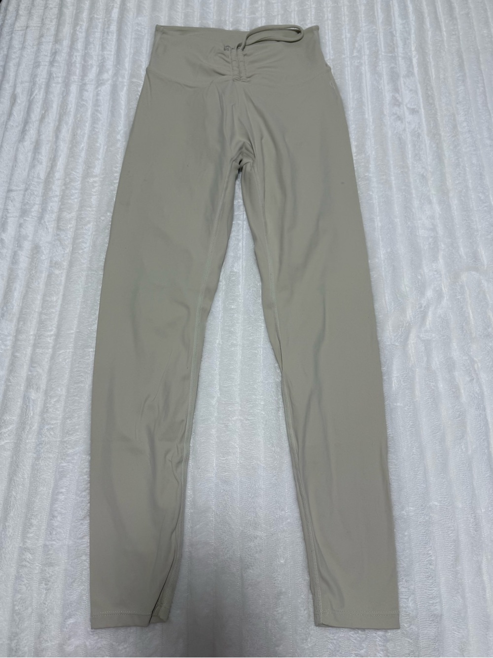High-Waist Seamless Leggings in Light Taupe